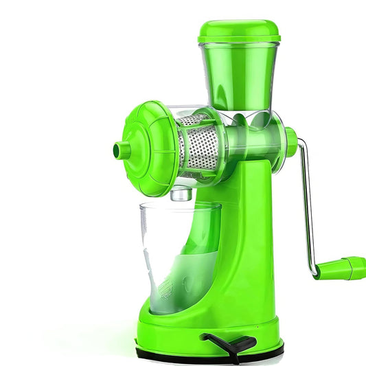 Plastic Manual Hand Fruit Juicer (Green) with steel jari
