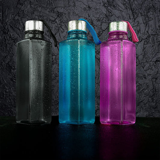 Water Bottle Steel Cup Multicolors (Pack Of 3).